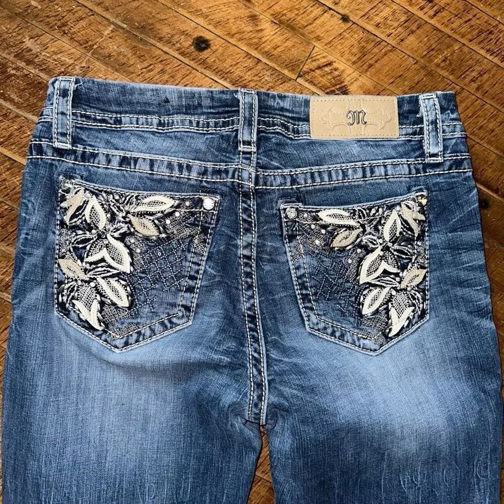 Miss Me 27 easy Crop festival floralbling pocket jeans